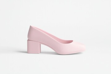 Pale pink heeled shoe, simple style