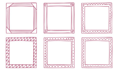 set of frames with pattern illustration