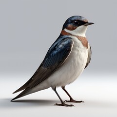 Obraz premium Detailed Close-up of a Sand Martin Bird