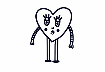 Heart Character with Arms and Legs