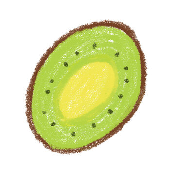 recommend clip art: Kiwi Fruit Slice Illustration