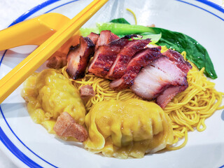 Bbq Pork and Wanton Noodles, Asian food