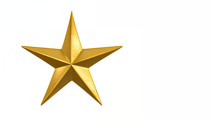 Obraz premium golden star isolated on white background