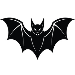 bat silhouette design as halloween illustration, creepy vector with transparent background, dark illustration for halloween, Bat icon set. Vector illustration., Collection of halloween bats silhouette