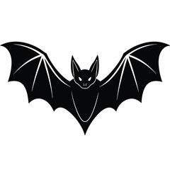 bat silhouette design as halloween illustration, creepy vector with transparent background, dark illustration for halloween, Bat icon set. Vector illustration., Collection of halloween bats silhouette