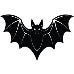 bat silhouette design as halloween illustration, creepy vector with transparent background, dark illustration for halloween, Bat icon set. Vector illustration., Collection of halloween bats silhouette