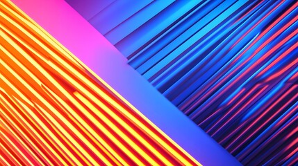 Abstract composition featuring lines and colors in a vibrant display