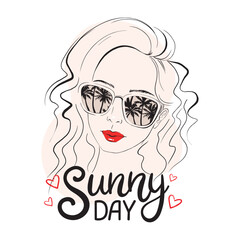 Beautiful young woman sketch. Fashionable lady drawing. Portrait of a stylish woman. A sketch.