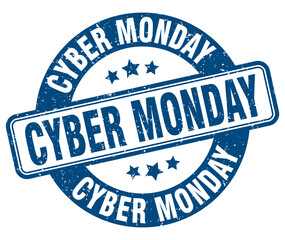 cyber monday stamp. cyber monday label. round grunge sign