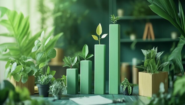 Green growth, sustainable success.  Environmentally conscious progress