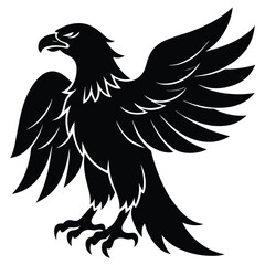 eagle in flight silhouette vector illustration, Silhouette of an eagle, silhouette of a flying bird, Eagle silhouette set vector design big pack of illustration and icon, Eagle silhouettes set.