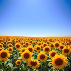 Fototapeta premium Sunflower Symphony: A Golden Glow