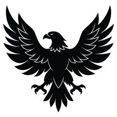 eagle in flight silhouette vector illustration, Silhouette of an eagle, silhouette of a flying bird, Eagle silhouette set vector design big pack of illustration and icon, Eagle silhouettes set.