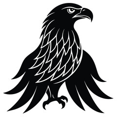 eagle in flight silhouette vector illustration, Silhouette of an eagle, silhouette of a flying bird, Eagle silhouette set vector design big pack of illustration and icon, Eagle silhouettes set.