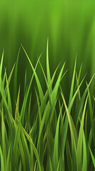 Fototapeta premium Close-up of vibrant green grass blades