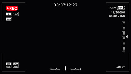 Video recording viewfinder display background