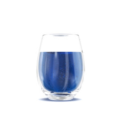glass of water on white background