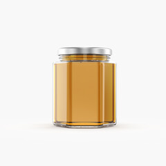 glass jar with honey