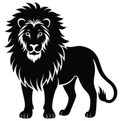 Lion head logo icon, lion face vector Illustration, on a isolated background, EPS, lion silhouette set. isolated vector image of african carnivore, Silhouette lion collection - vector illustration.
