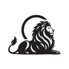 Lion head logo icon, lion face vector Illustration, on a isolated background, EPS, lion silhouette set. isolated vector image of african carnivore, Silhouette lion collection - vector illustration.