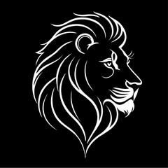 Elegant Minimalist Lion Vector Illustration Logo