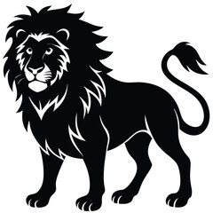 Lion head logo icon, lion face vector Illustration, on a isolated background, EPS, lion silhouette set. isolated vector image of african carnivore, Silhouette lion collection - vector illustration.