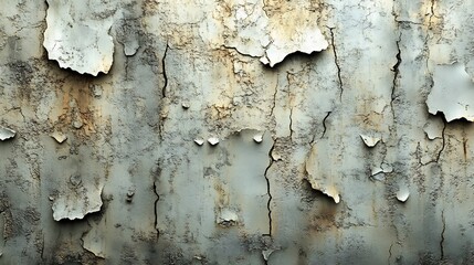 Obraz premium Textured Weathered Paint Surface Rustic Grey Brown Tones. AI Generated