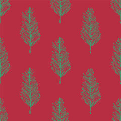 Seamless pattern with tropical leaves doodle for decorative print, wrapping paper, greeting cards, wallpaper and fabric