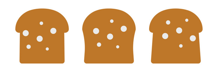 bread icon vector design template in white background