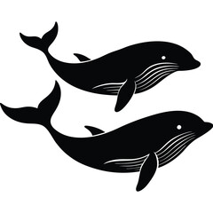 Dolphin icon. Black silhouette of a dolphin. Dolphin symbol. Vector illustration, Dolphin jumping silhouette on white background. Dolphin icon sign vector illustration design., Dolphin Silhouette Bund