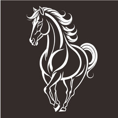 Minimalist Horse Vector Design
