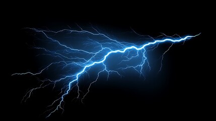 Fototapeta premium Electric lighting effects on black background. Energy, storm, power electricity backgound