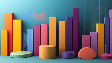 Financial stability charts in an artistic minimalist color