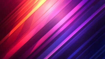 Fototapeta premium Diagonal stripes of vibrant colors create an abstract artistic background