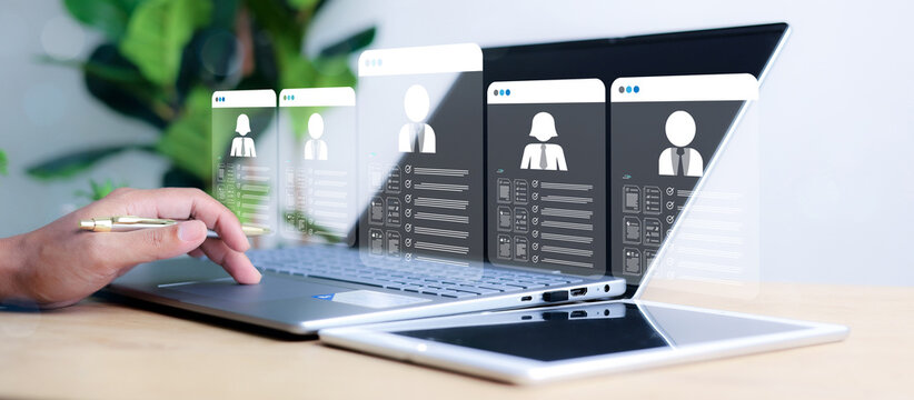 HR Human resources Recruitment Team Staff management. Relationship Management, Human Resources HR management recruitment employment headhunting concept.