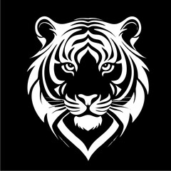 Elegant Minimalist Tiger Vector Illustration Logo