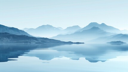 Serene Blue Mountain Lake