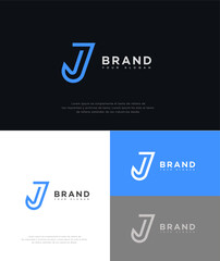 Modern Minimalist J Letter Logo Design Branding Identity
