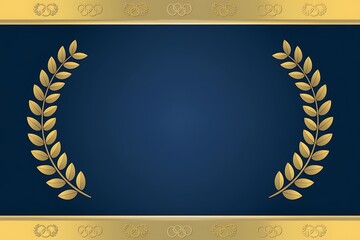 Obraz premium Elegant Award Certificate Template with Golden Laurel Wreaths