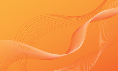 orange yellow smooth lines wave curves on soft gradient abstract background