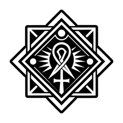 A filled style icon of ankh symbol