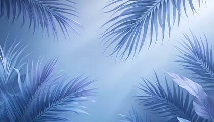 Elegant Pastel Palm Leaf Background
