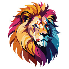 Minimalist Lion Vector Art Illustration