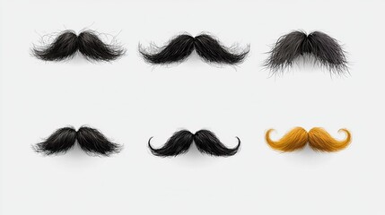 Collection of various mustache styles