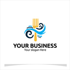 Modern and minimalist fork logo design with a touch of elegance. Ideal for branding food services, catering companies, or any business in the culinary industry. Vector format included.