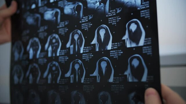 Doctor Examining MRI Scan of Shoulder Joint