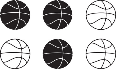 Obraz premium Basketball icon vector for web and mobile app. Basketball ball sign and symbol