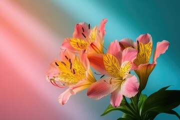 Fototapeta premium pink lily flowers