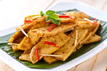 Golden-Brown Beijing Tofu with Chili and Garlic