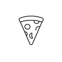 Slice of Pizza Illustration: A simple yet appetizing illustration of a single slice of pizza, showcasing its classic shape, toppings, and appealing lines.